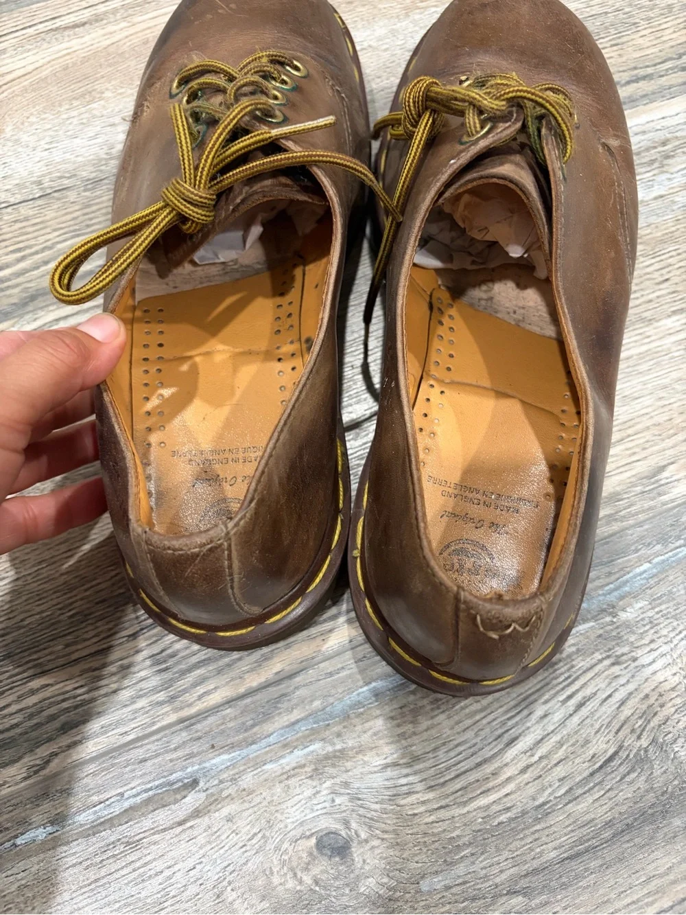 Dr. Martens Brown Leather 3-Eye Derby Shoes
